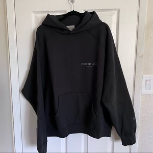 SOLD - Fear of God Essentials hoodie black men size large NWT